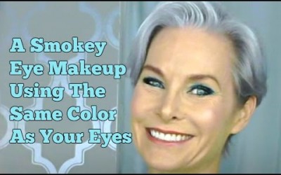 Smokey-Eye-Makeup-Using-the-Same-Color-As-Your-Eyes