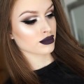 Cut-crease-eyes-dark-purple-lips-Bold-vampy-makeup-tutorial