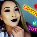 Dark-Lipstick-Makeup-Tutorial-Dark-Matte-Lips